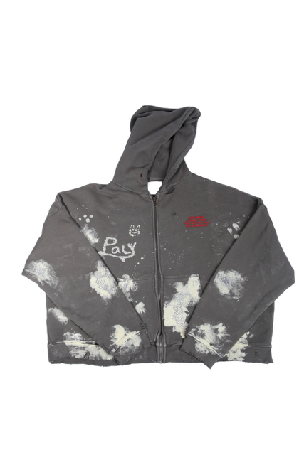 Paly Brown Zip Up Hoodie